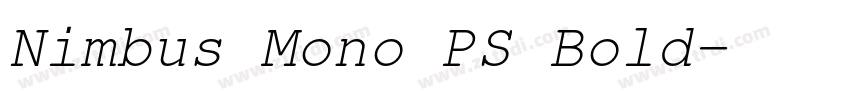 Nimbus Mono PS Bold字体转换